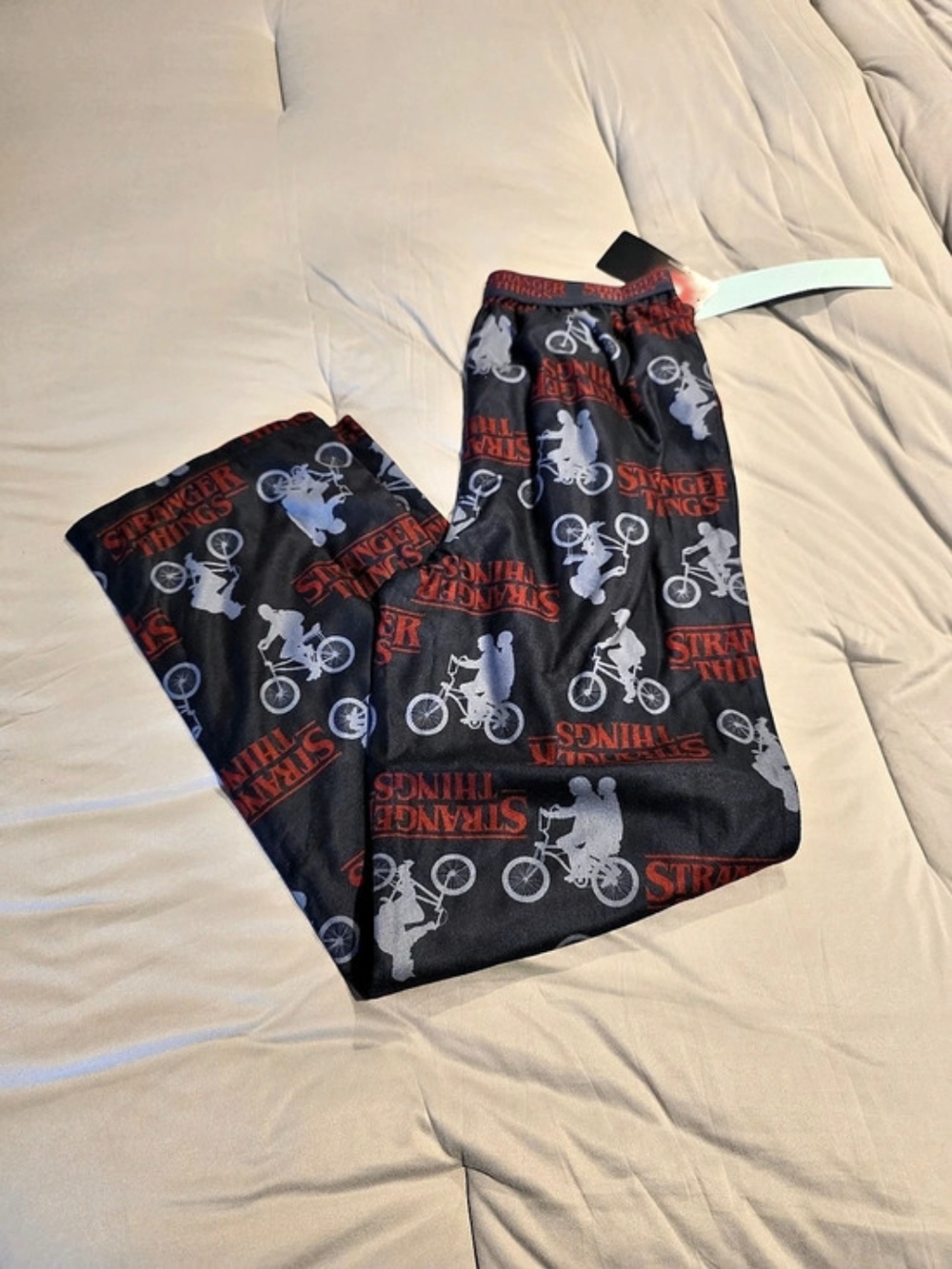 Netflix Stranger Things Bicycle Silhouettes Allover Print Sleep Pants